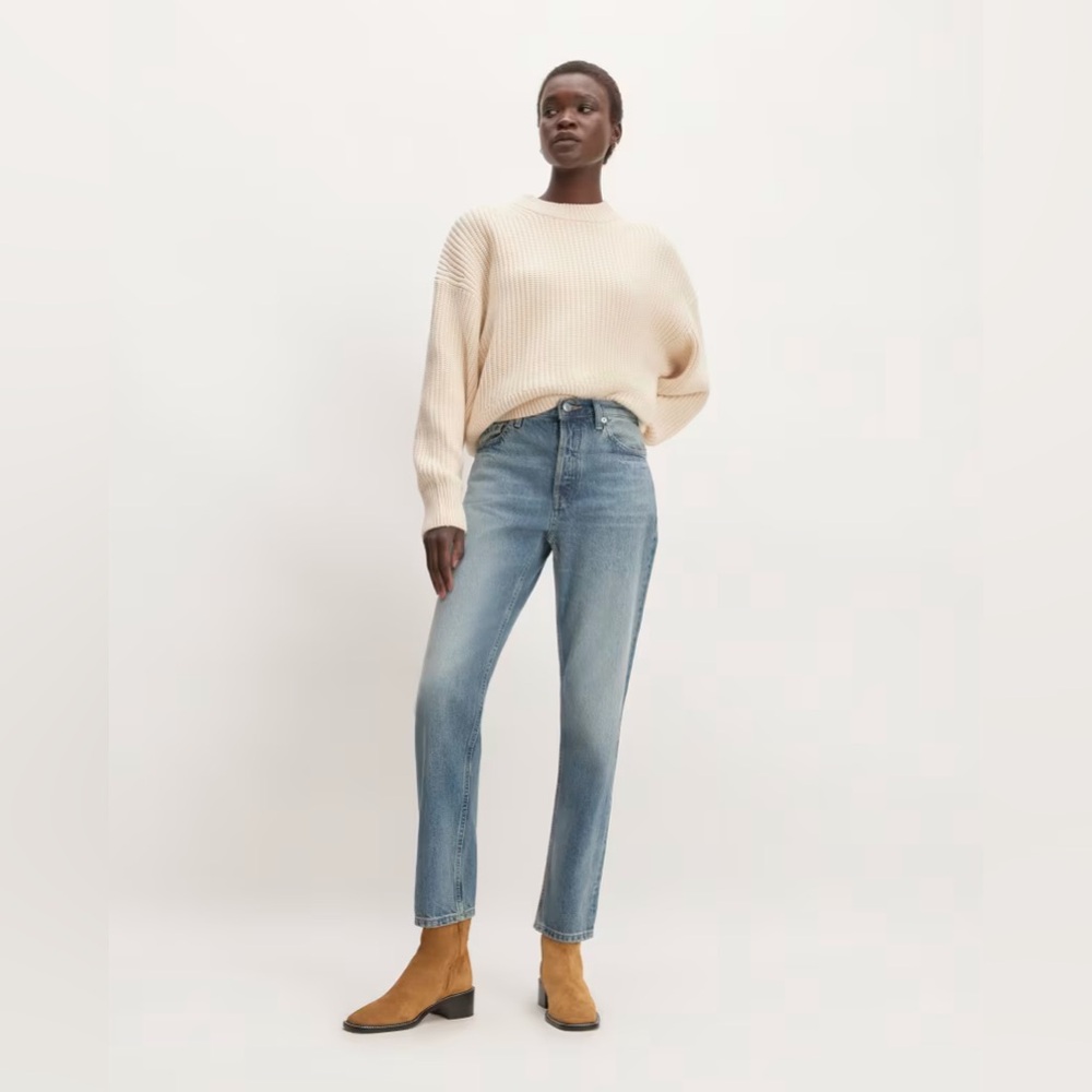 Everlane The ’90s Cheeky® Jean 100% organic cotton size 29 rigid denim high rise